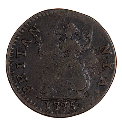 Coin - Farthing, George III, Great Britain, 1775 (Reverse)