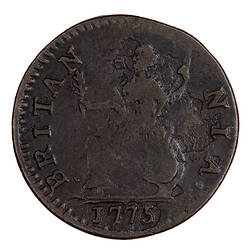 Coin - Farthing, George III, Great Britain, 1775 (Reverse)