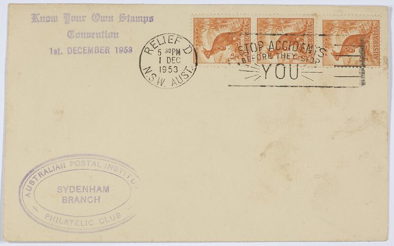 Souvenir Cover - Know Your Own Stamps Convention, 1/2 Penny, Australia, 1 Dec 1953