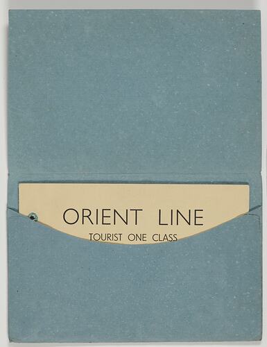 Passenger Ticket - Orient Line, SS Otranto, Issued to Mr & Mrs O. E. Pedersen, 12 Jul 1950