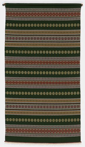 Wall Hanging - Anna Apinis, Green with Various Patterns, Sydney, 1970s