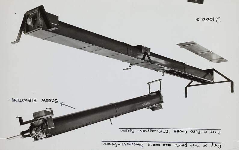Photograph - Schumacher Mill Furnishing Works, Screw Elevators, Port Melbourne, Victoria, circa 1940s