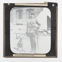 Lantern Slide - Sergeant-Major Robert Arthur Algie, Victorian Mounted Rifles, London, Aug 1897