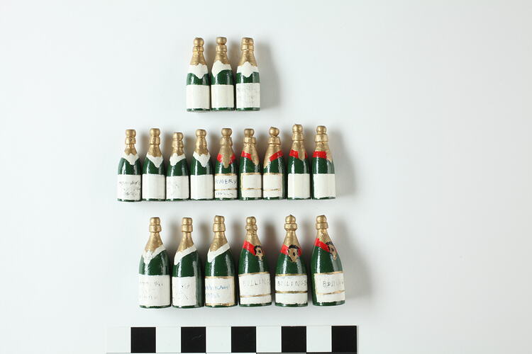 Bottles - Champagne, Cellar, Doll's House, 'Pendle Hall', 1940s