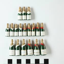 Bottles - Champagne, Cellar, Dolls' House, 'Pendle Hall', 1940s