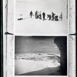 Glass Negative- Copy of 'RAAF Search Party' and 'Discovery II Moving Through Pack Ice', Antarctica Relief Expedition, 1936
