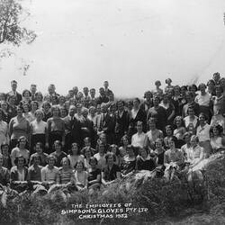 Photograph - Employees of Simpson's Gloves Pty Ltd, Richomnd, Victoria, Christmas 1932