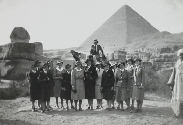 Photograph - Group Portrait at Pyramids, Giza, Egypt, World War II, 1939-1943