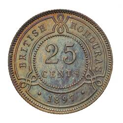 Coin - 25 Cents, British Honduras (Belize), 1897