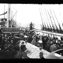 Glass Negative - Visiting Japanese Cruiser 'Kongo' Berthed at Railway Pier, Port Melbourne, Victoria, 03 Jul 1898