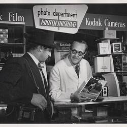Photograph - Kodak, Two Men in Shop, Sydney