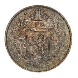 Coin - 9 Piastres, Cyprus, 1913