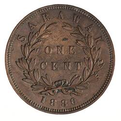 Coin - 1 Cent, Sarawak, 1886