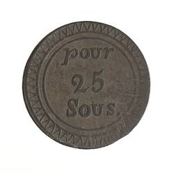 Coin - 25 Sous, Mauritius