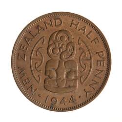 Coin - 1/2 Penny, New Zealand, 1944