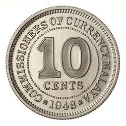 Proof Coin - 10 Cents, Malaya, 1948