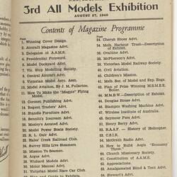 Catalogue - All Models Exhibition, Melbourne, Aug 1949