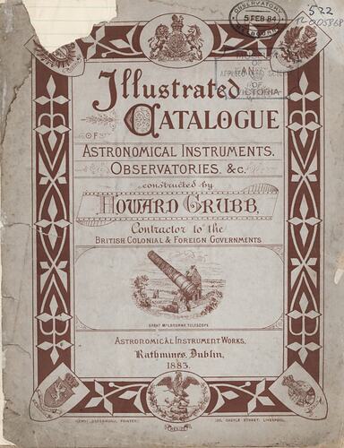 Astronomical instruments catalogue Howard Grubb 1883