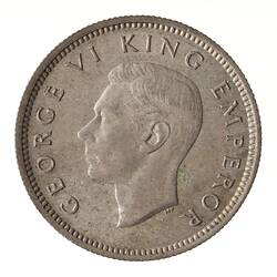 Coin - 6 Pence, New Zealand, 1939