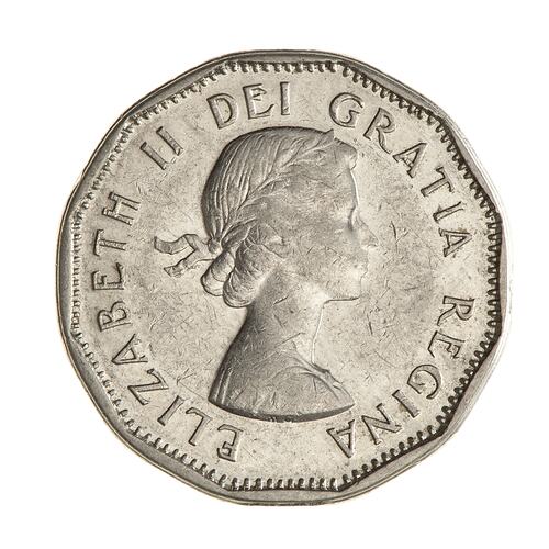 Coin - 5 Cents, Canada, 1962