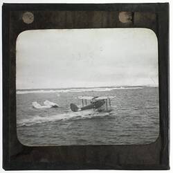 Lantern Slide - Gipsy Moth Seaplane A7-55, Ross Sea, Ellsworth Relief Expedition, Antarctica, 12 Jan 1936