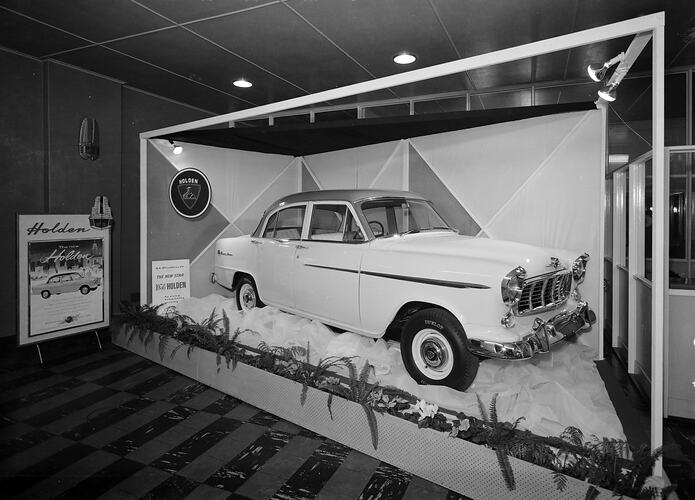 Holden Car on Display, Melbourne, Victoria, 1956