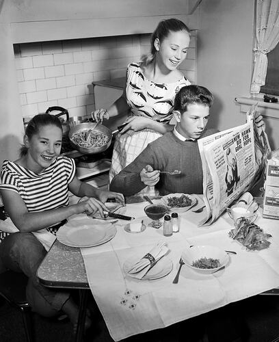 Family Dining Together, Toorak, Victoria, 1958