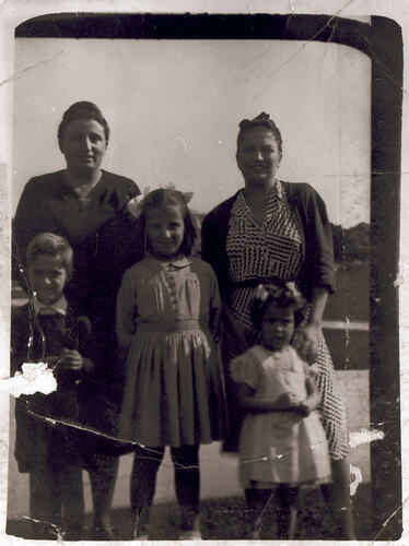 Negative - Group Portrait, Karathanasopoulos Family, Victoria, circa 1955