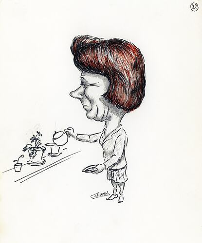 Caricature - George Hoven, No. 22, Untitled, Kodak Australasia Pty Ltd, 1974