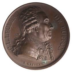 Medal, Georges Louis Leclerc, Comte de Buffon, France, 1817