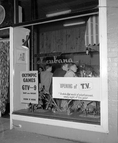 Exterior of El Cubana Cafe, Melbourne, Victoria, 1956