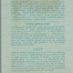 Leafet - Drug, Novarsenobillon (Neoarsphenamine), May & Baker, 1945