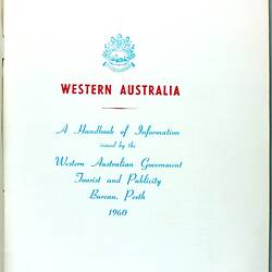 Booklet about Western Australia by the government.