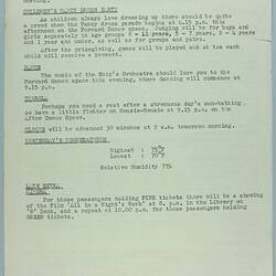 Information Sheet - P&O SS Stratheden, 'Today's Events', Red Sea, 18 Nov 1961