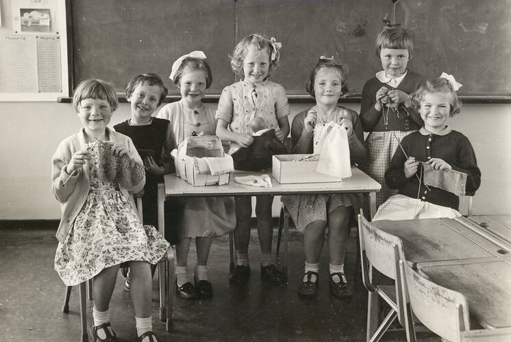 Jennifer Ward and classmates, Middlesbrough, England, circa 1958
