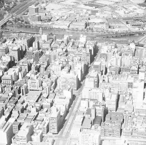Negative - Aerial View of Melbourne, circa 1965