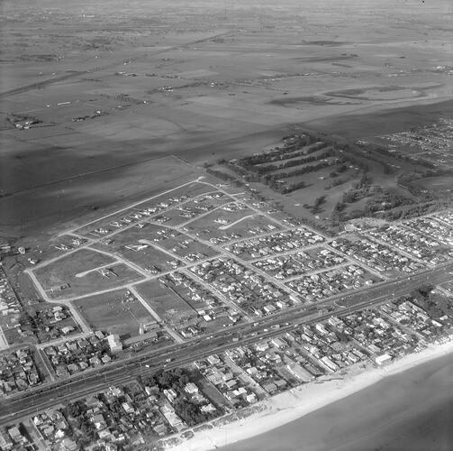 Negative - Aerial View of Aspendale, Victoria, 1964