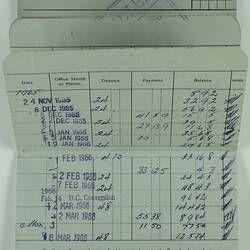 Savings Passbook - State Savings Bank of Victoria, Mrs Wilma J Morter, 1964-1966