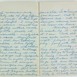 Open book, 2 cream pages. Cursive handwritten text in blue ink. Page 80 and 81.