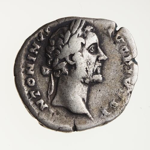 Coin - Denarius, Emperor Antoninus Pius, Ancient Roman Empire, 158-159 AD