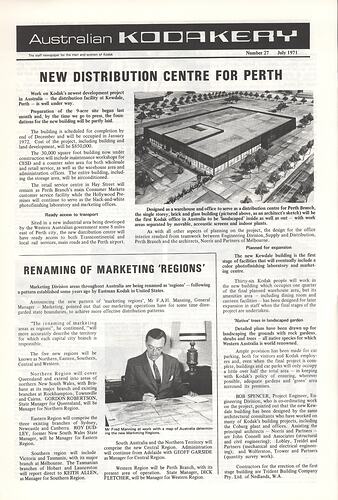 Newsletter - 'Australian Kodakery', No 27, July 1971