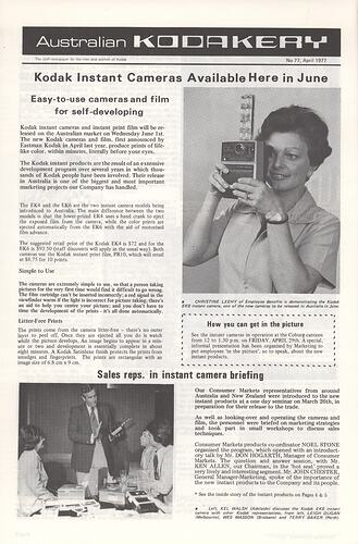 Newsletter - 'Australian Kodakery', No 77, Apr 1977