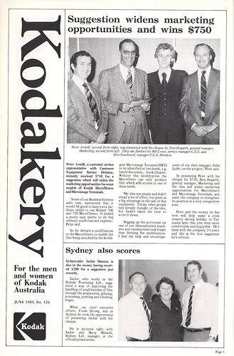 Newsletter - 'Australian Kodakery', No 126, June 1981
