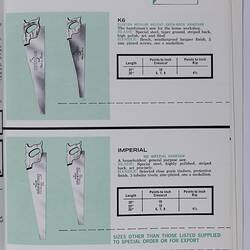 Catalogue - H.K. Porter Australia Pty Ltd, Disston Hand Saws, 1964