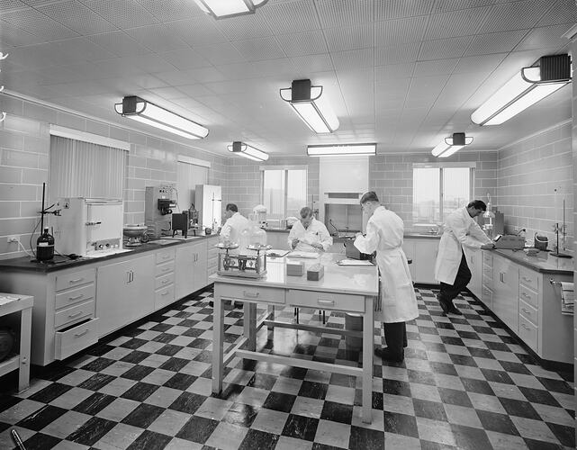 Australian Carbon Black, Laboratory Interior, Altona, Victoria, 11 Aug 1959