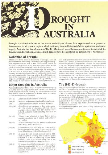 Leaflet - Bureau of Meteorology, 'Drought in Australia', 1991