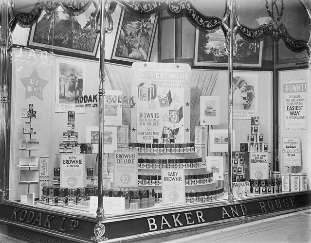 Kodak Australasia Pty Ltd, Shopfront Display, 'Brownie Cameras', George St, Sydney, 1934-1935