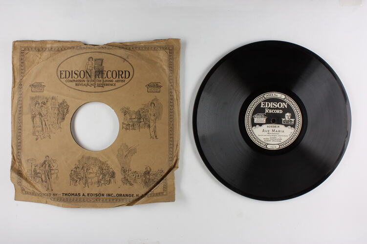 Disc Recording - Edison, Double-Sided, 'Ave Maria' and 'Explanatory Talk', 1919-1929