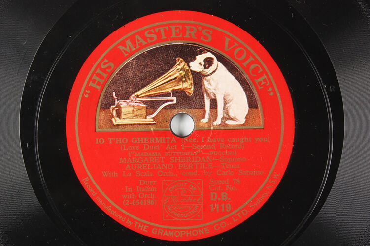 Disc Recording - The Gramophone Co. Ltd., Double-Side, 'Bimba Dagli Occhi (Child, From Whose Eyes)' & 'Lo T'ho Ghermita (I See, I Have Caught You)', 1927-1956
