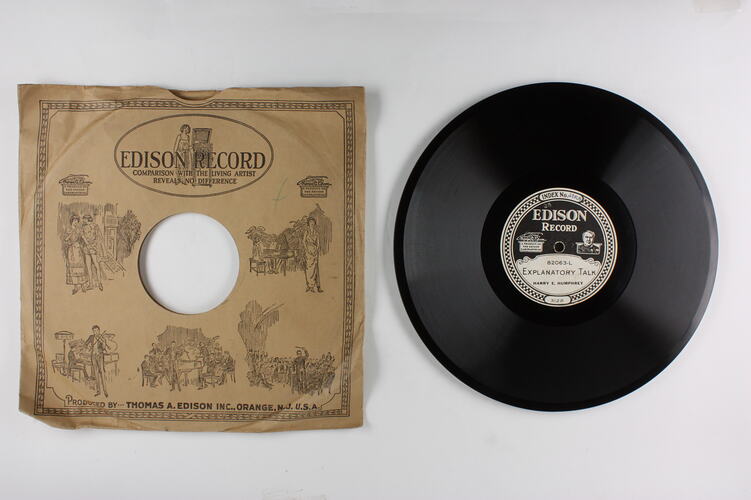 Disc Recording - Edison, Double-Sided, 'Explanatory Talk' & 'Ave Maria',1924-1929